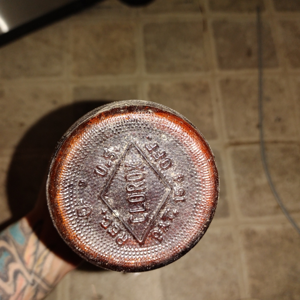 Old Clorox glass bottle